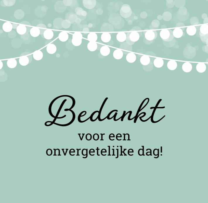 Bedankkaart - Festival Lampjes groen