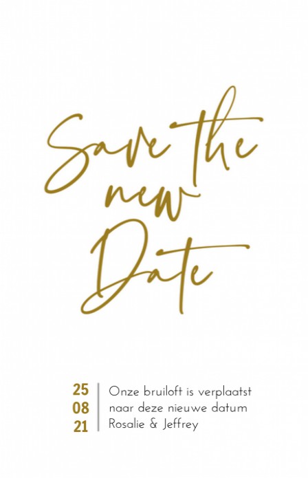 Change the date - Goudtint Typografisch