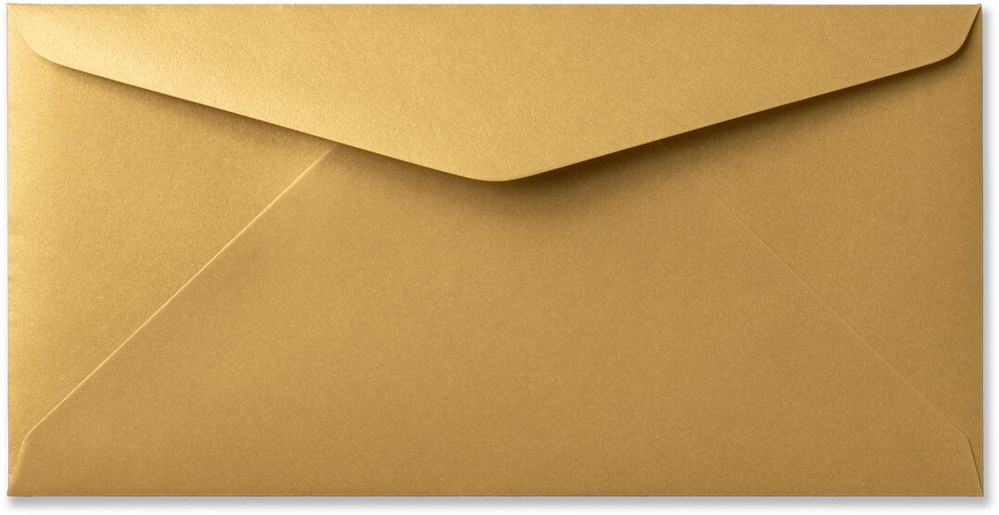 Envelop 11 x 22 cm Goud metallic