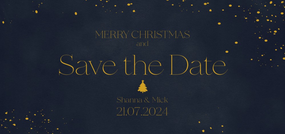 FOLIE Kerst Save the date - Night Blue