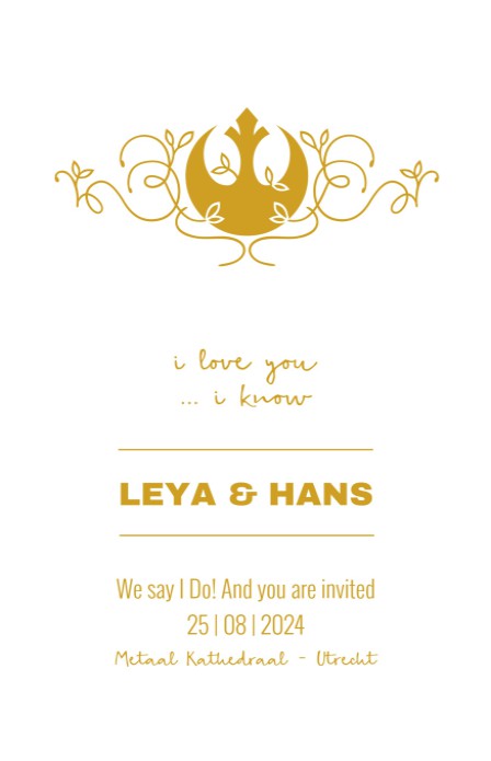 FOLIE Trouwkaart - Disney Inspired Star Wars Rebel 1