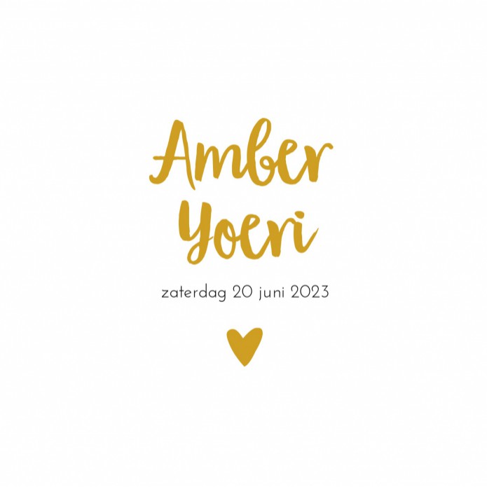 FOLIE Trouwkaart Hartje