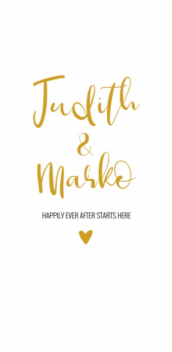 FOLIE Trouwkaart Typografisch Goud