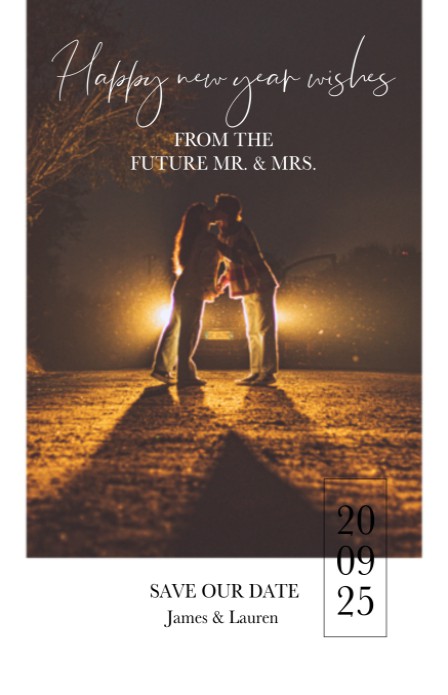 Happy New Year Save the date - Fotokaart 2