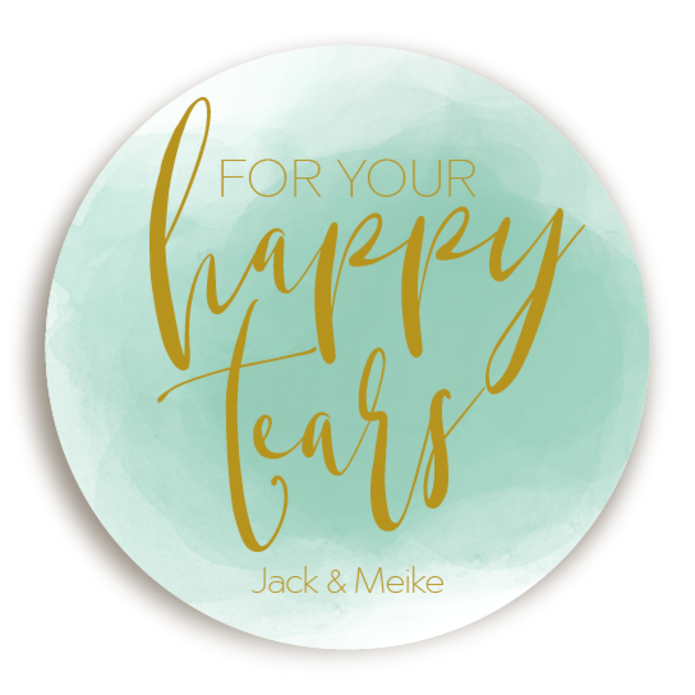 Sticker Happy Tears Watercolor Mint