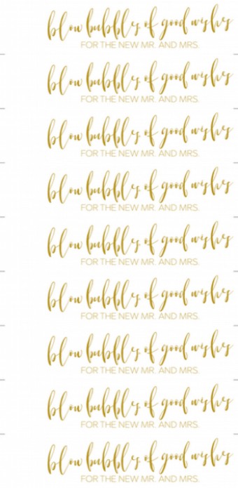 Kniplabel DIY Lang - Bubbles Mint