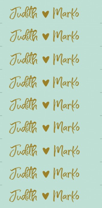 Kaartlabel DIY Lang - Typografisch Mint