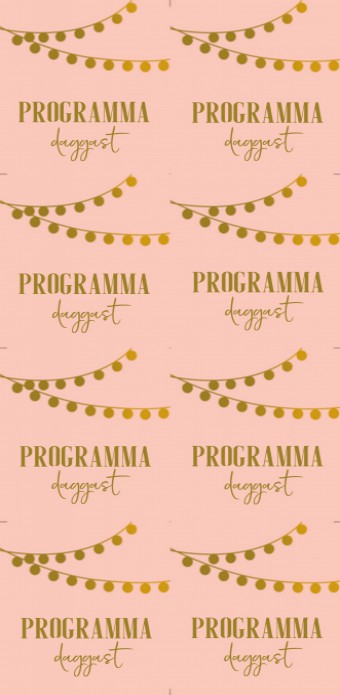 Kaartlabel DIY Vierkant - Programma Festival Roze