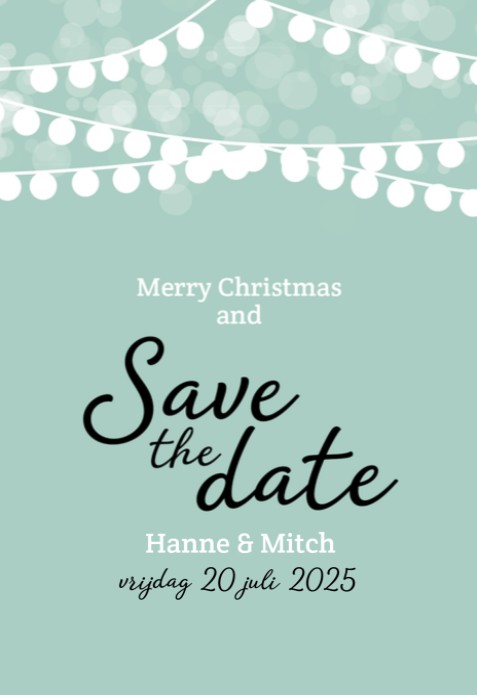 Kerst Save the date - Festival Lampjes Groen