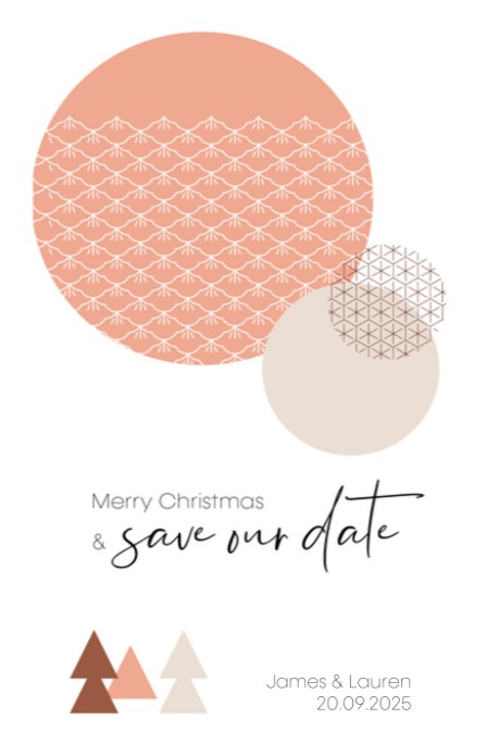 Kerst Save the date - Grafisch Peach