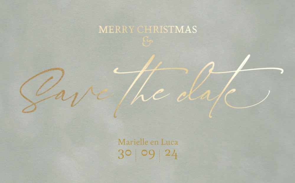 Kerst Save the date - Velvet Green