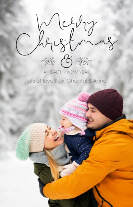 Kerstkaart - Foto Family