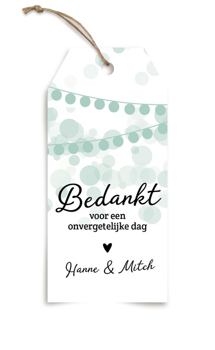 Bedankje - Label Festival Wit en Groen