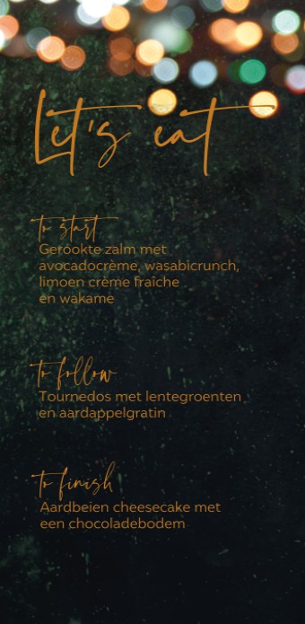 Menukaart - FOLIE Dark Festival Lampjes