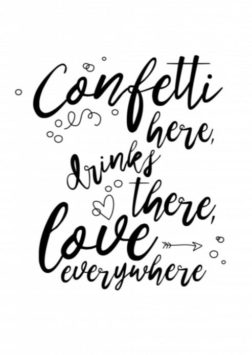 Miniposter - Confetti here