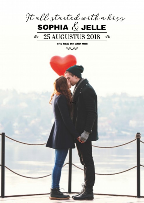 Miniposter - Foto - It all started with a kiss