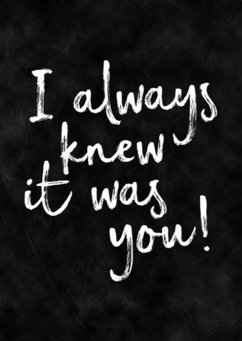 Miniposter I Always Knew - krijtbord