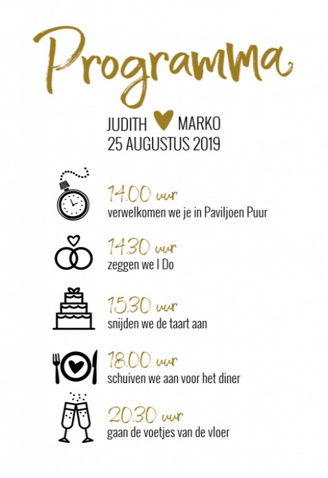 Programmakaart - Typografisch