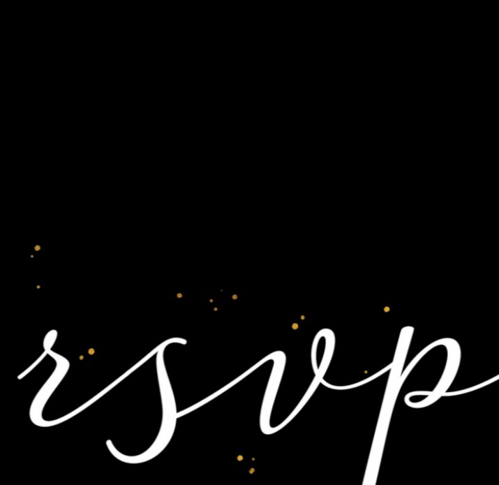 RSVP Glitters en Goud met zwart
