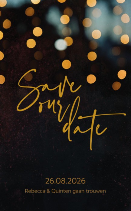 Save the date - Dark and Moody Goud