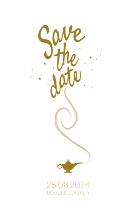 Save the date - Disney Inspired Aladdin lamp