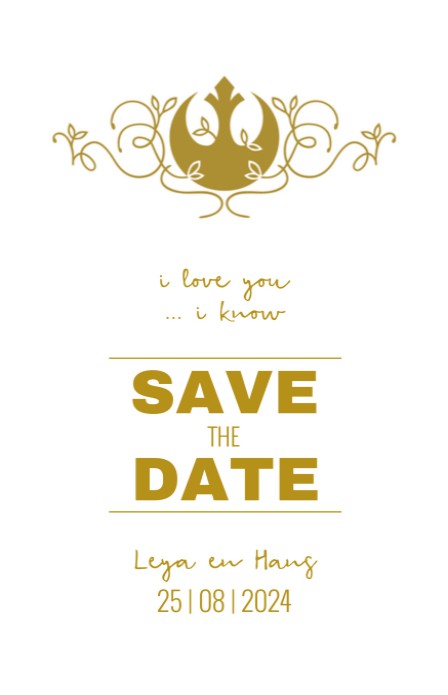 Save the date - Disney Inspired Star Wars Rebel 1