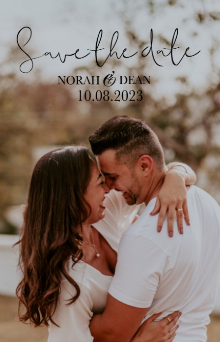 Save the date - Fotokaart Typografisch