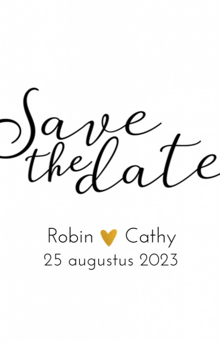 Save the date - Glitters en Goud Streep 1