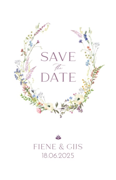 Save the date - Veldbloemen