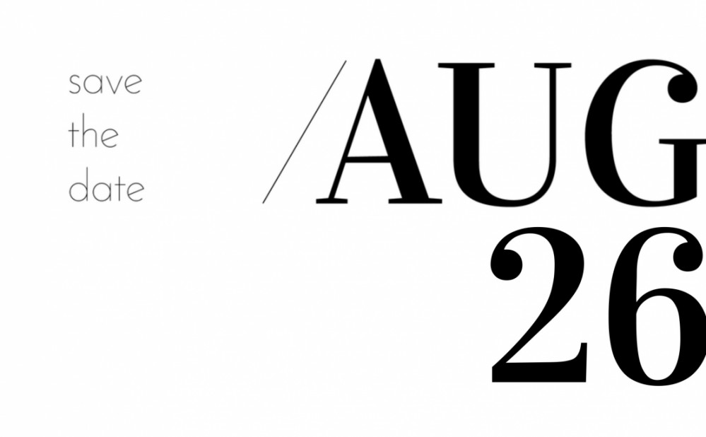 Save the date - Zwart-Wit Typografisch