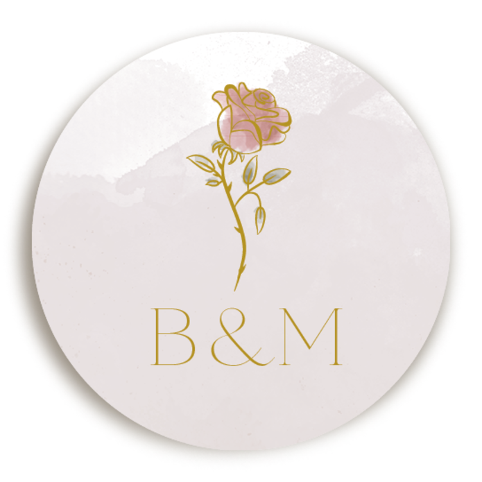 Sluitsticker Disney Inspired Belle Roos