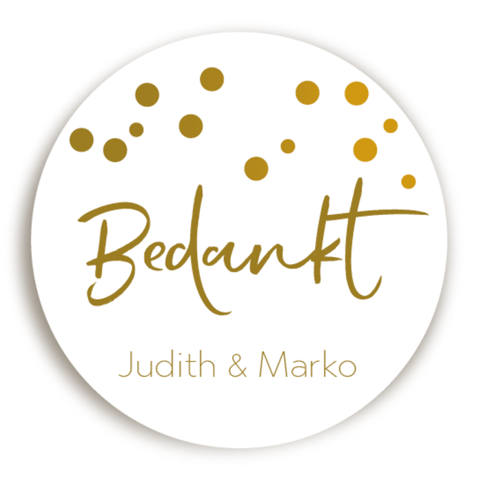Sticker Bedankt Lampjes Goud
