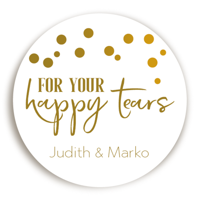 Sticker Happy Tears Goudtint