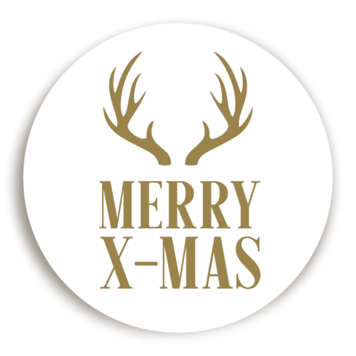 Sticker KERST Merry X-mas 2