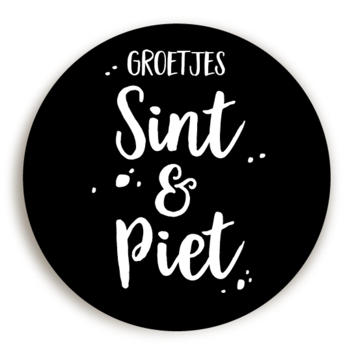 Sticker Groetjes Sint en Piet 1