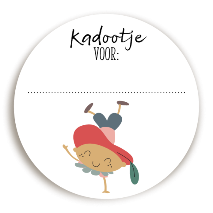 Sticker Sinterklaas kado pietje 1