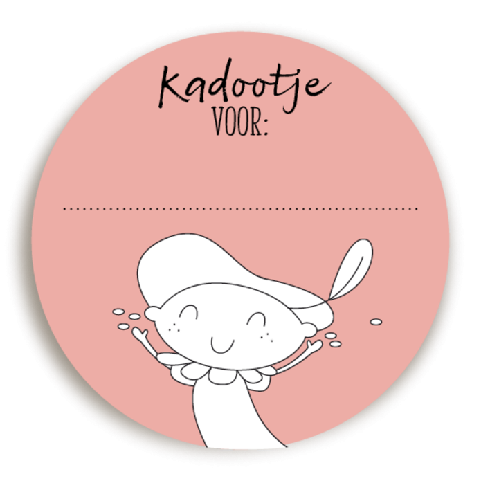 Sticker Sinterklaas kado piet 2