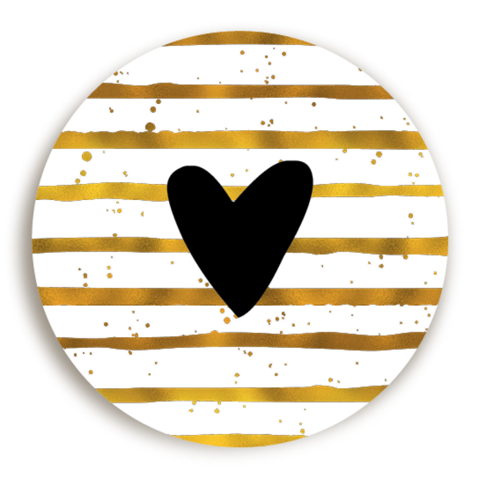 Sluitsticker Glitters en Goud Streep