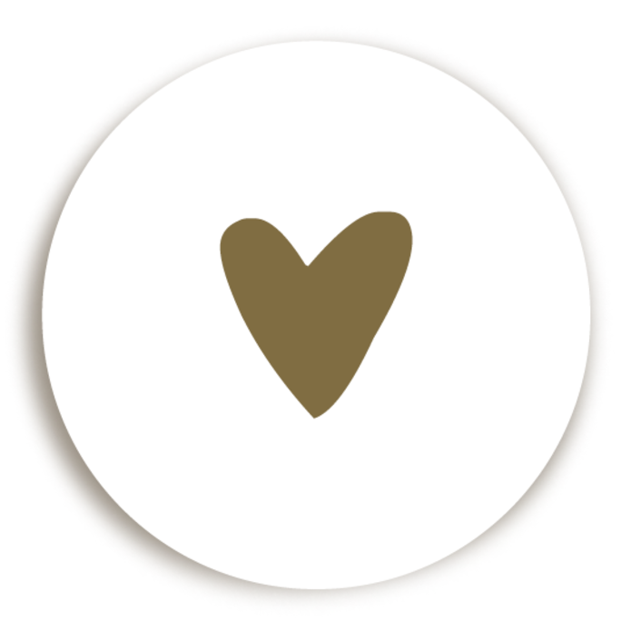 Sluitsticker Hartje Goud
