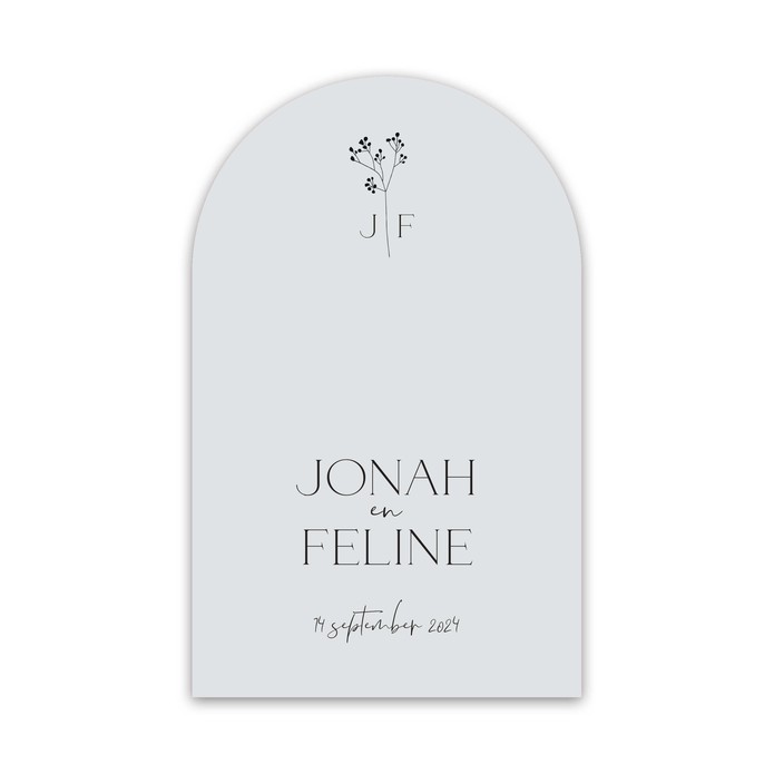 VORM Trouwkaart - Bessentakje Schelp Kleur