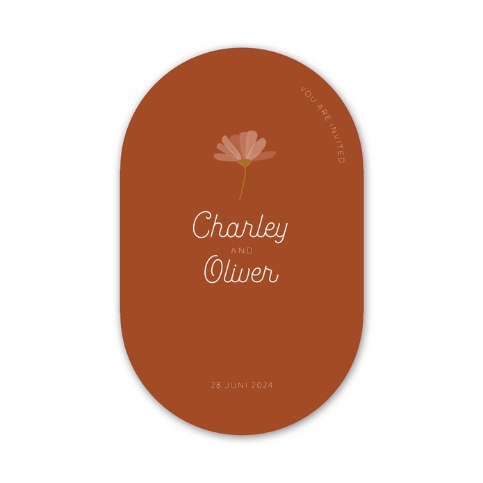 VORM Trouwkaart - Bloem Terra