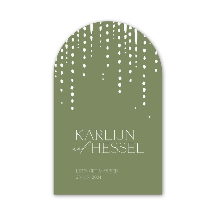 VORM Trouwkaart - Festival Confetti Groen