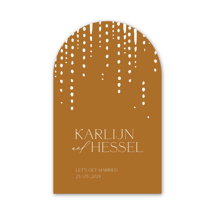 VORM Trouwkaart - Festival Confetti Koper