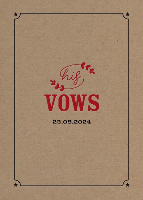 Trouwbelofte omslag - Festival Kraft - His Vows