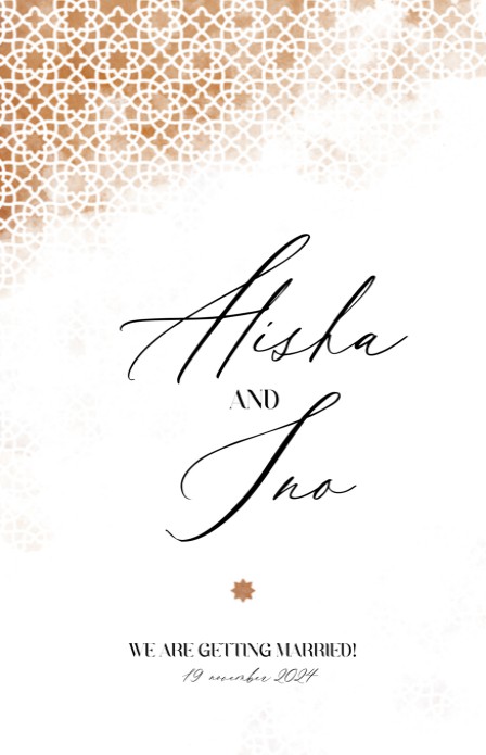 Trouwkaart - Bohemian Morocco Sierlijk