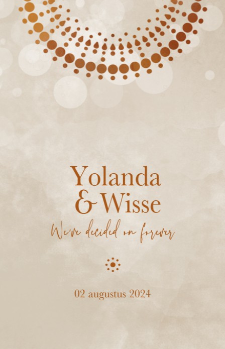 Trouwkaart - Bohemian Sunset 1