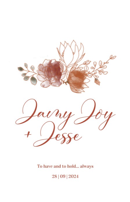 Trouwkaart - Country Bloemen Watercolor