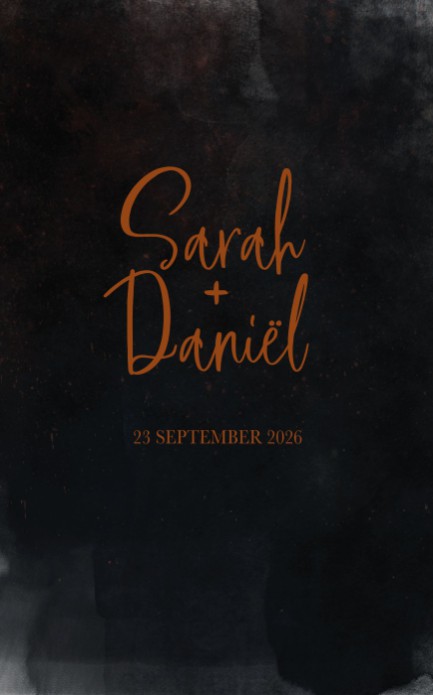 Trouwkaart dark and moody sky voor