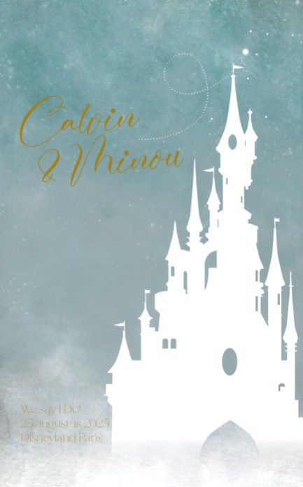 Trouwkaart - Disney Inspired Big Castle