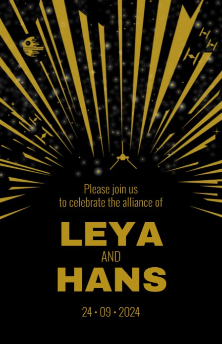 Trouwkaart - Disney Inspired Star Wars